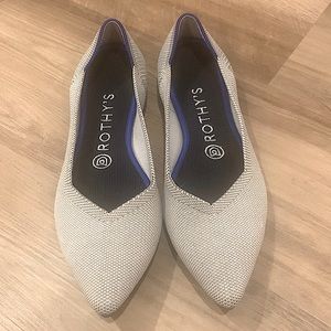 Rothy’s The Point Birdseye Flax flats